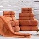 preview thumbnail 37 of 103, Superior Heritage Egyptian Cotton Absorbent 12-Piece Towel Set Caramel Brown