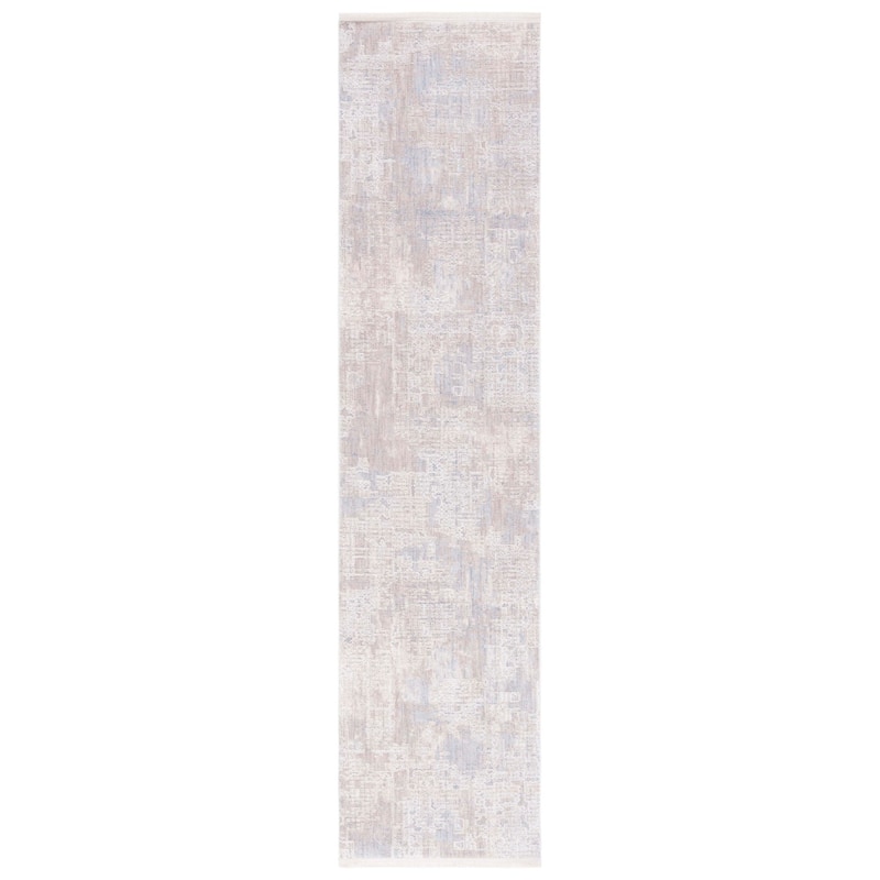 SAFAVIEH Marmara Rihana Noreen Modern Abstract Rug - 2' x 8' Runner - Grey/Beige Blue