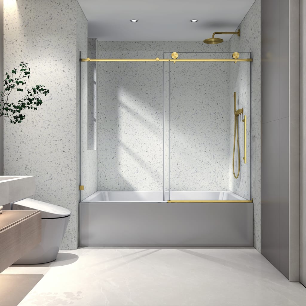 Frameless one fixed and one shifted Shower Door