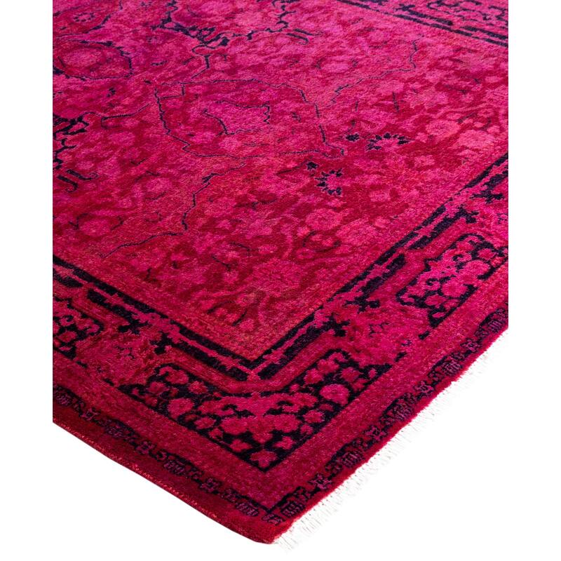 Overdyed One-of-a-Kind Hand-Knotted Area Rug - Pink - 3' 3" x 5' 3"