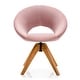 preview thumbnail 33 of 42, Costway Mid Century Modern Swivel Accent Chair Fabric Armchair Velvet - 27'' x 22'' x 32.5''
