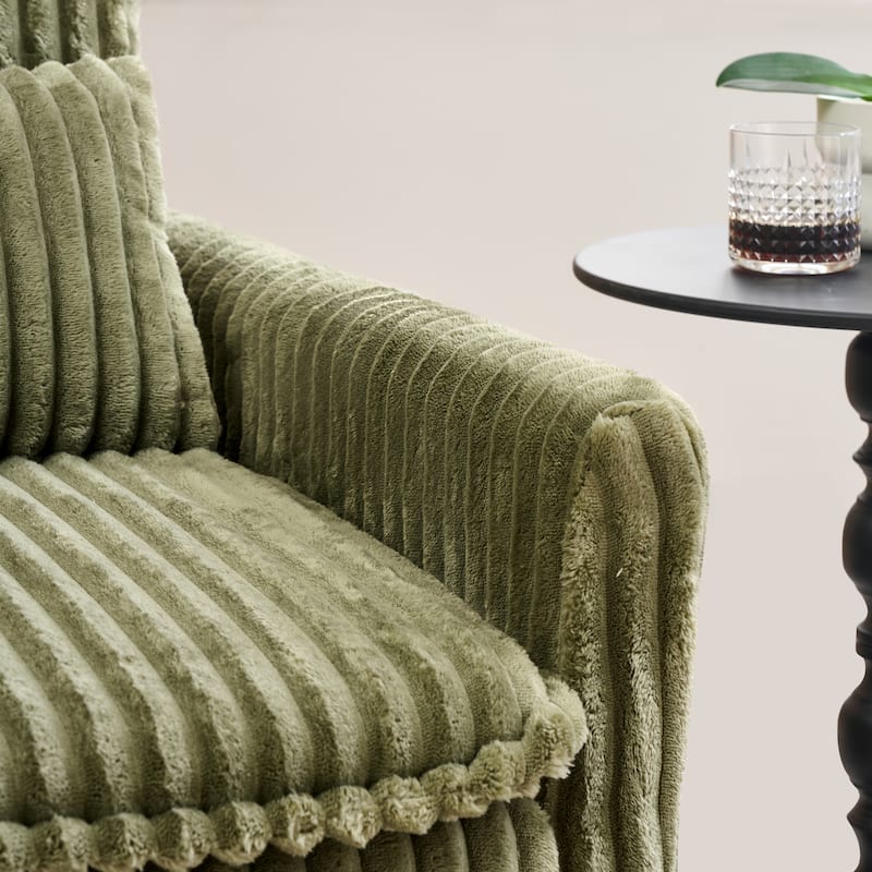 Corduroy Accent Chair Convertible Chaise Lounge, Single Sofa Chair Lounge Chair Pull-out Sleeper Sofa Bed