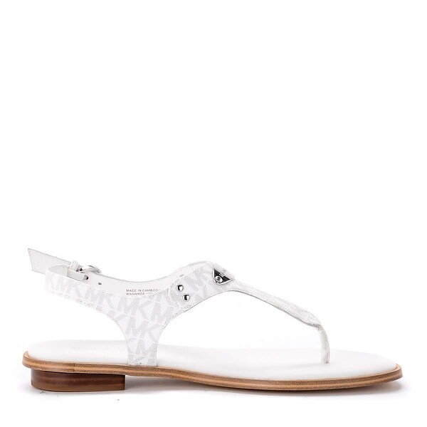 michael kors white thong sandals