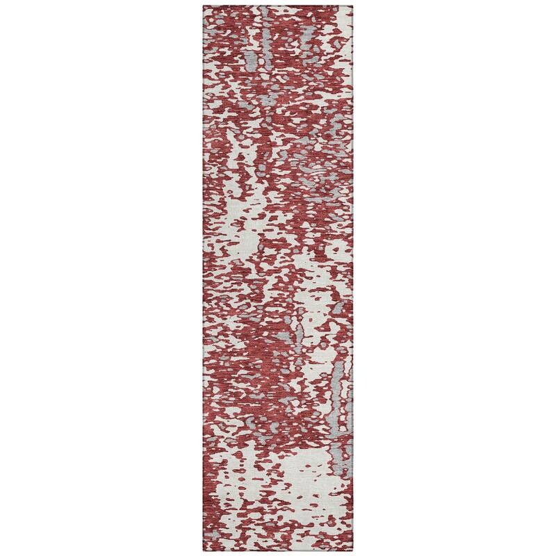 Machine Washable Indoor/ Outdoor Modern Abstract Chantille Rug