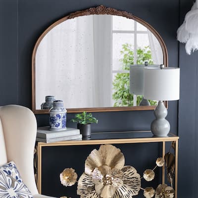 40" x 30" Hand Carved Rose Antique Mirror Frame