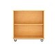 preview thumbnail 2 of 14, Tot Mate Open Double Sided Mobile Storage Locker / Bookcase - 36H Maple