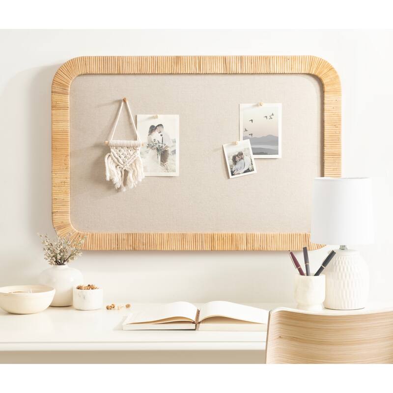 Kate and Laurel Rahfy Framed Fabric Pinboard - 20x30