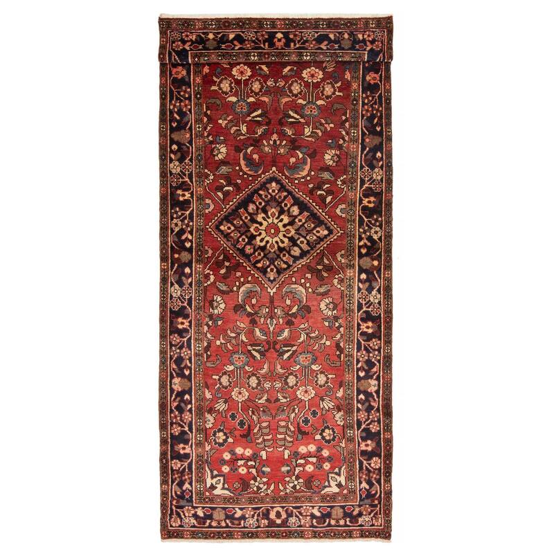 ECARPETGALLERY Hand-knotted Anadol Red Wool Rug - 3'10 x 9'10 - Red - 3'10 x 9'10