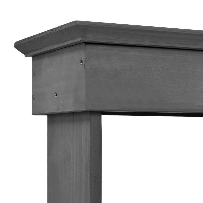 Outdoor Garden Potting Bench Table Workstation Planting Bench with 2 Drawers, Cabinet and Open Shelves for Backyard, Mudroom