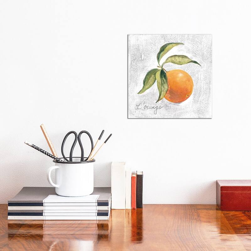 iCanvas "L Orange on White" by Silvia Vassileva Canvas Print - 12x12x1.5