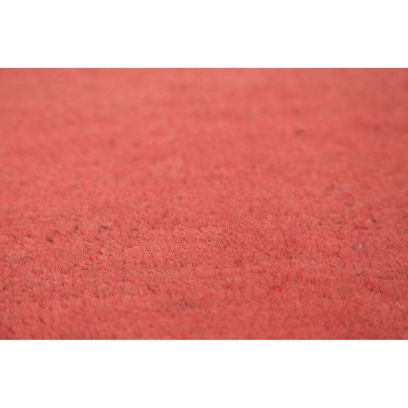 Pink Gabbeh Modern Rug Hand-Knotted Wool Carpet - 4'2" x 5'10"