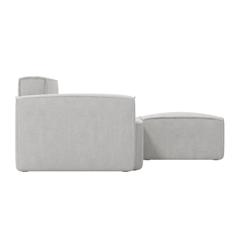 Contemporary 5 Piece Modular Sectional Sofa with Ottoman
