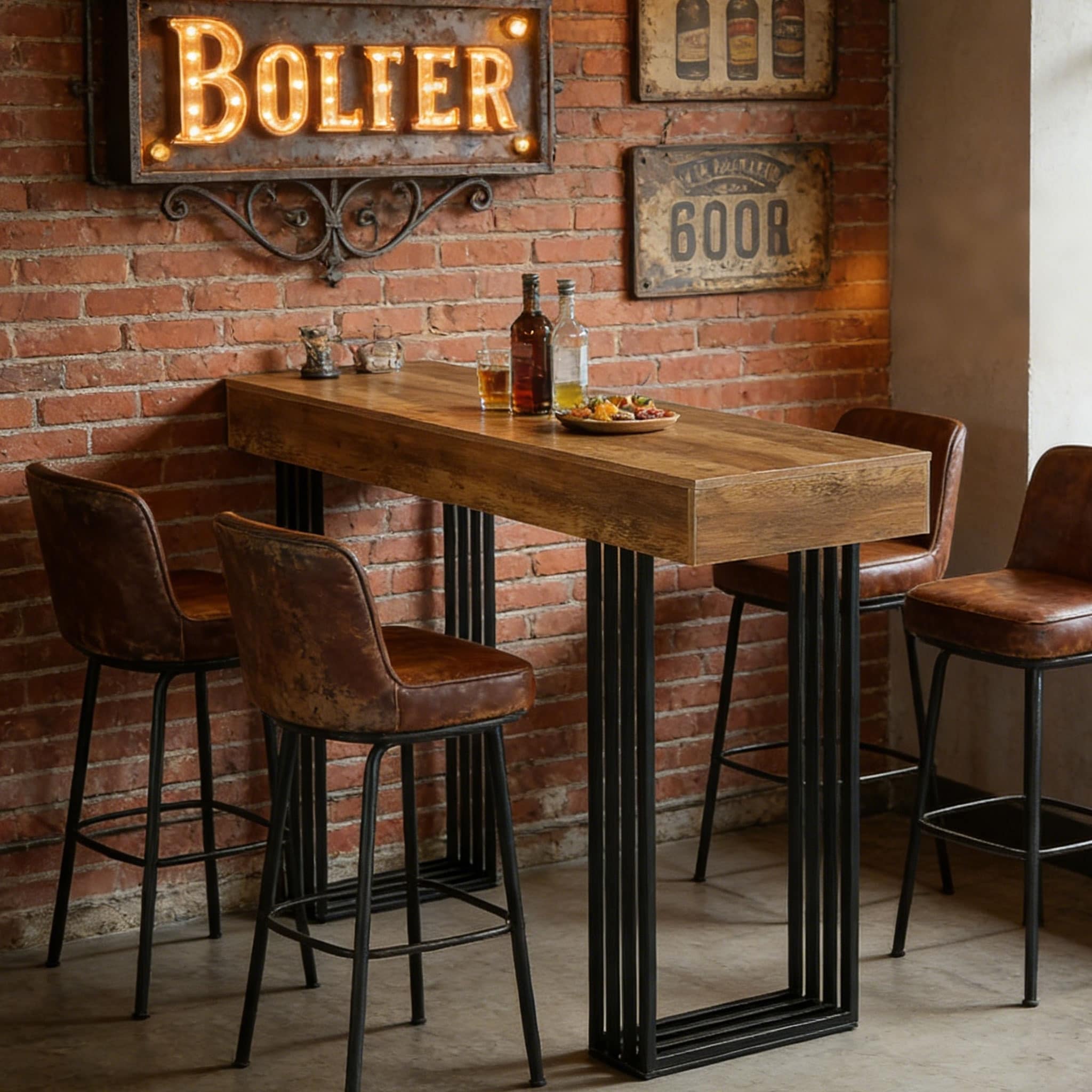 63 Inch Rectangular Bar Table