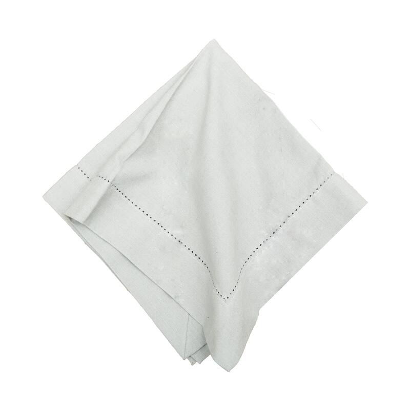 Hemstitch Solid Slate Grey Napkin, Set of 6