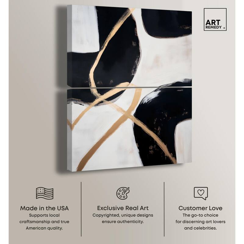 Rhythm of Contrast Canvas Set of 2 by Art Remedy, Gallery Wrapped