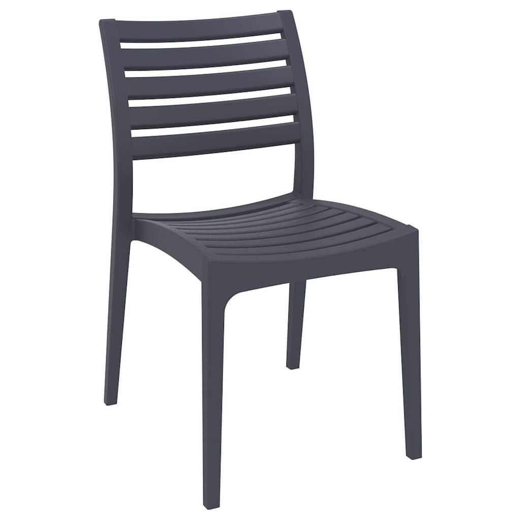 33" Gray Stackable Outdoor Patio Dining Chair