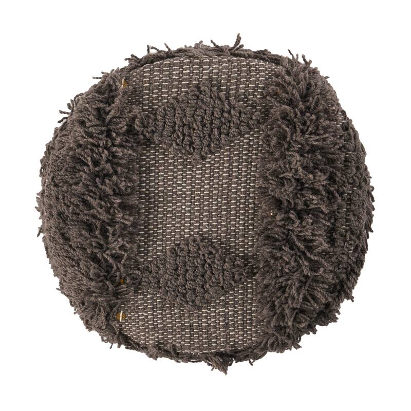 Roja Handcrafted Wool & Cotton 16 X 16 Foot Stool