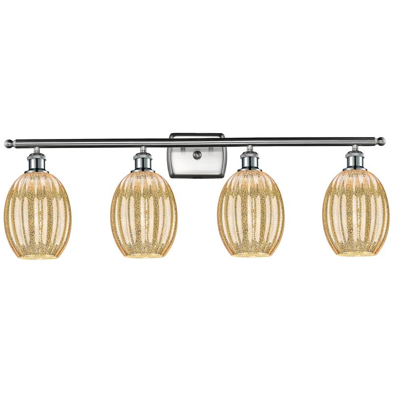 Innovations Lighting 516-4W-12-37 Preston Vanity Preston 4 Light 37" - Brushed Satin Nickel / Mercury