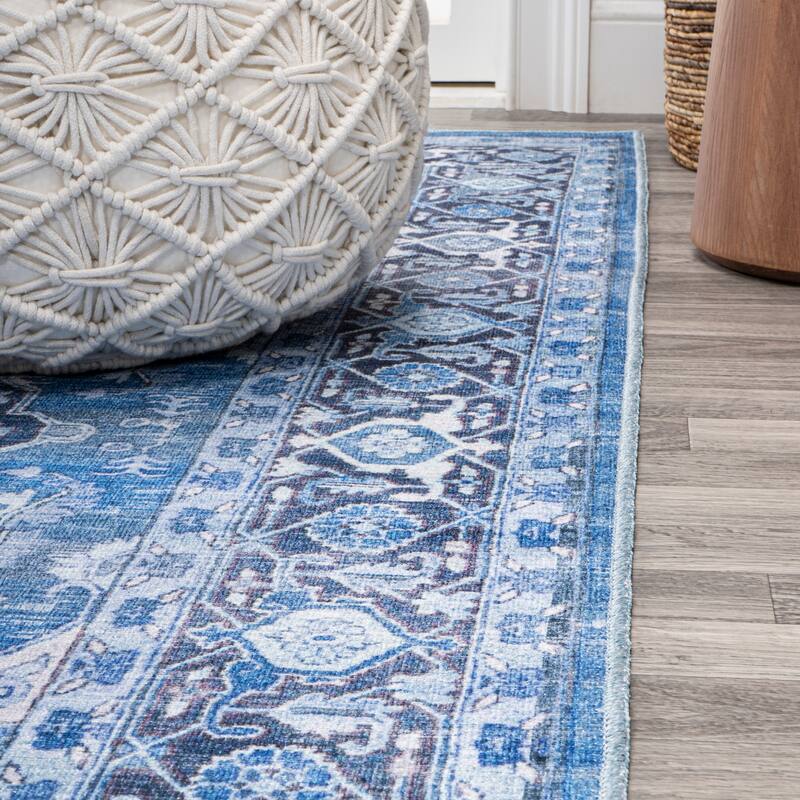 JONATHAN Y Marrakesh Ornate Medallion Machine Washable Area Rug