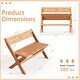 preview thumbnail 4 of 9, Costway Patio Folding Chair Solid Teak Wood Slatted Seat Natural - See Details