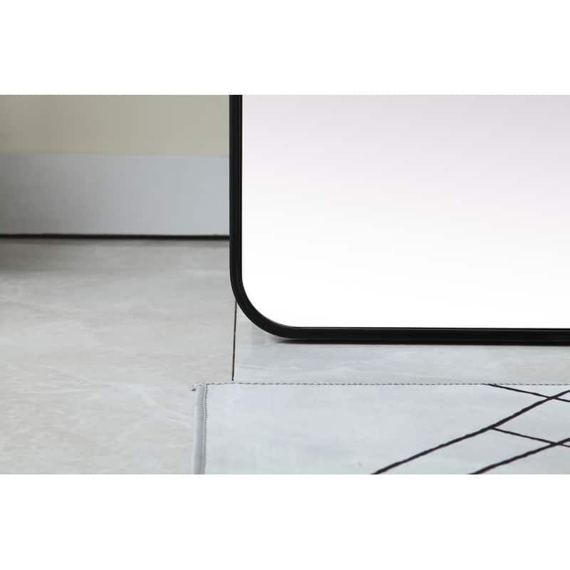 Indigo Home Soft Corner Metal Rectangle Full Length Mirror 30x60 Inch