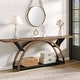preview thumbnail 20 of 24, 2-Tier Narrow Long Console Sofa Table with Semi-Circular Frame for Entryway,Gray Hallway Accent Tables