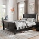 preview thumbnail 14 of 14, Furniture of America Devi Traditional Kids Full-size Wooden Sleigh Bed Black