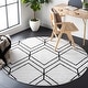 preview thumbnail 63 of 154, SAFAVIEH Adirondack Benilda Modern Geometric Rug 4' Round - Ivory/Black