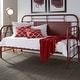 preview thumbnail 21 of 41, Vintage Series Distressed Metal Twin Metal Day Bed - Antique White Red