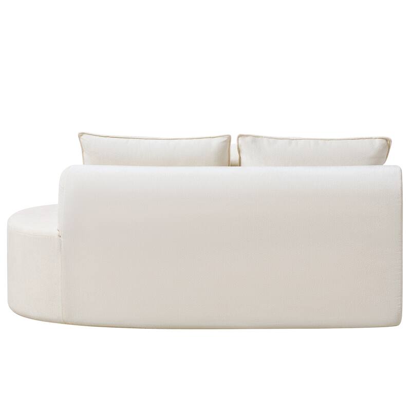 Christopher Knight Home - Curved Modular 138.6" Upholstered Sectional Sofa