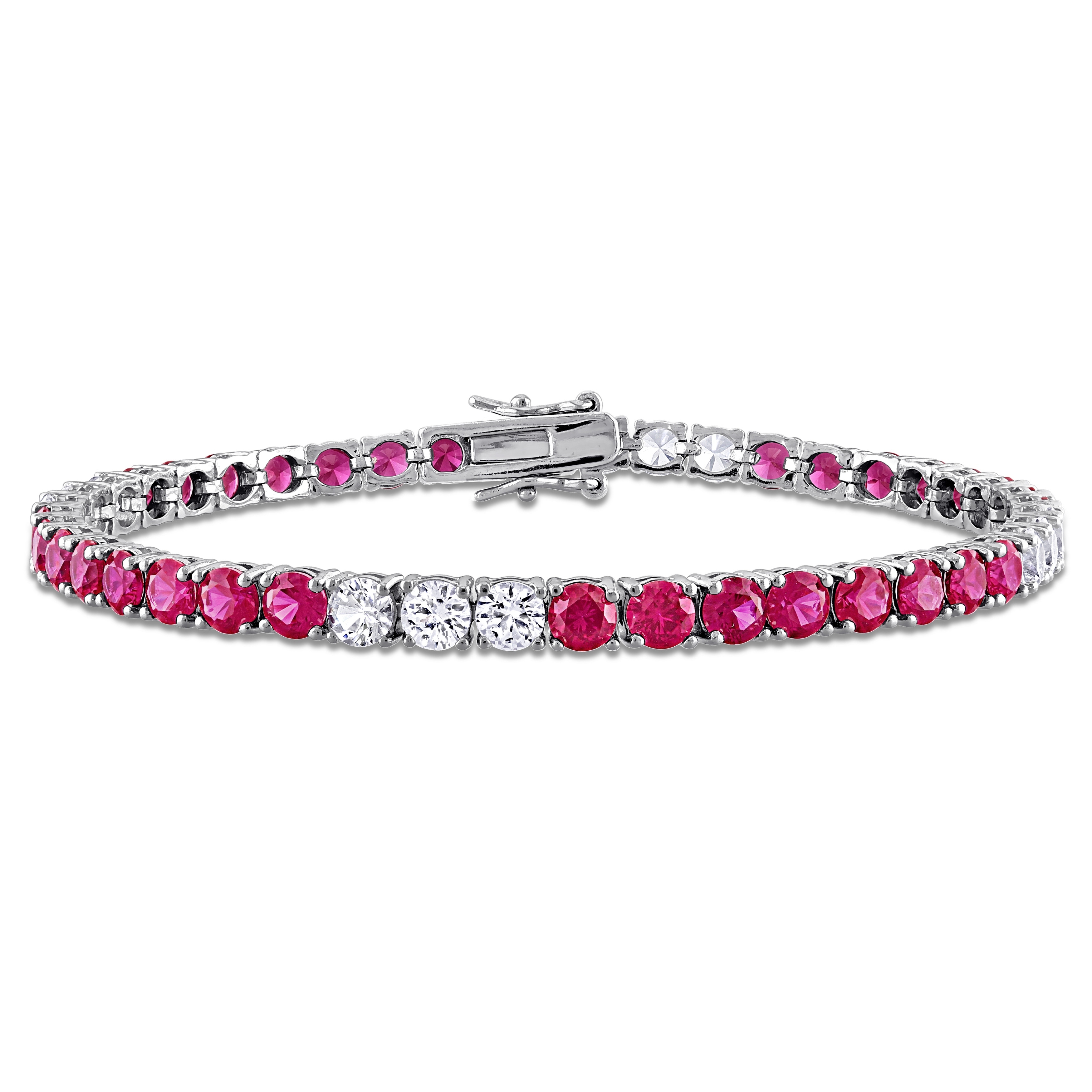 Miadora Created Gemstone Tennis Bracelet - 7.5in