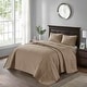 preview thumbnail 54 of 129, Madison Park Mansfield Reversible Oversized 3-piece Solid Texture Bedspread Quilt Set with Matching Shams