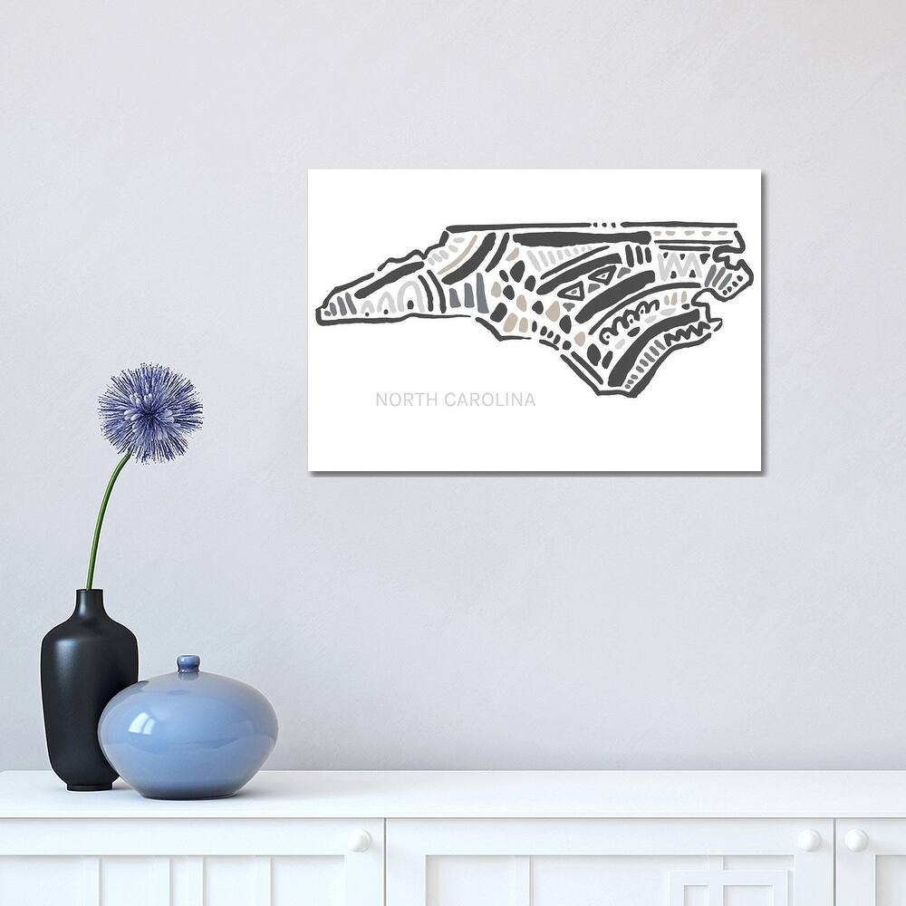 iCanvas "North Carolina" by Statement Goods Canvas Print