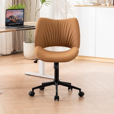 Ergonomic Faux Leather Office Chair, Swivel Task Chair