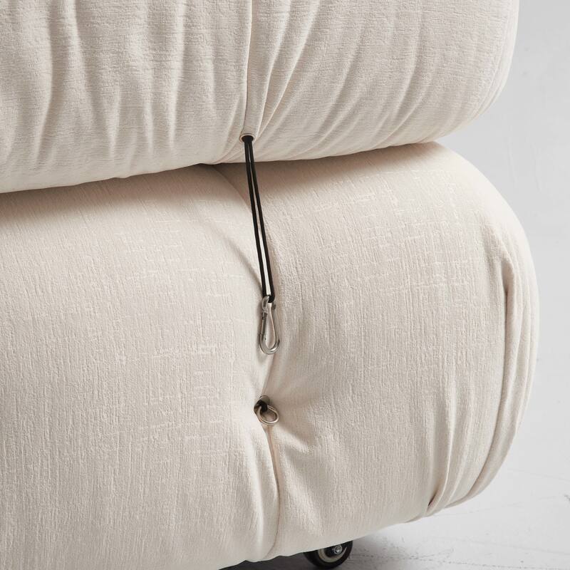 Armless Modular Chair with Locking Wheels