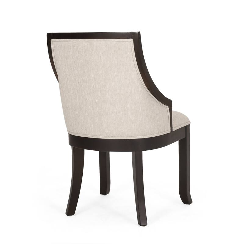2PCS Fabric Dining Chair With Wood Frame