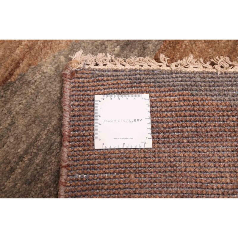 ECARPETGALLERY Hand-knotted Peshawar Ziegler Brown Wool Rug - 4'11 x 6'10