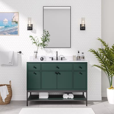 Avanity Paisley 48 in. Single Sink Vanity with Cala White Engineered Top