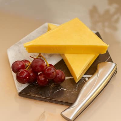 Novica Handmade Opposites Attract Marble Cheese Board