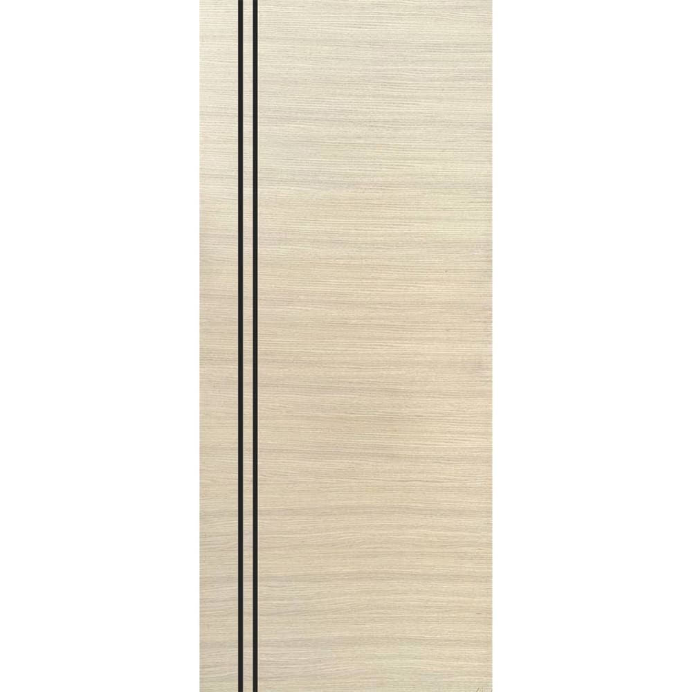 French Pocket Door 28x80 with Planum 0016 Natural Veneer Kit Trims Rail