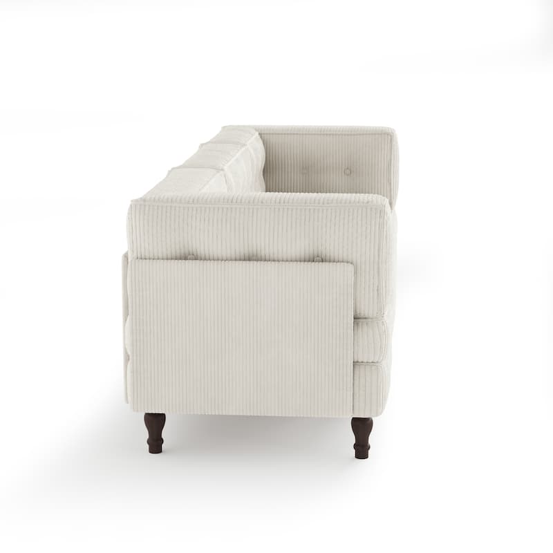 Oversized Modular Sectional Corduroy Fabric Tufted Sofa