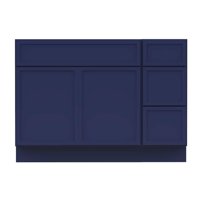 Vanity Art 48" Birch Freestanding Bathroom Vanity Cabinet without Top