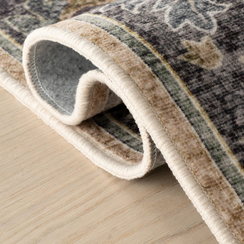 Nuloom Carivelle Floral & Paisley Washable Rug