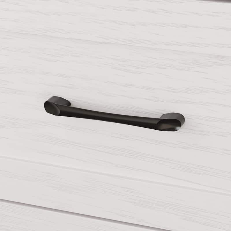 Modern 3-Drawer Wood Dresser for Bedroom, Wide Storage Chest with Metal Handles, Nightstand Cabinet