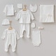 preview thumbnail 2 of 0, Pink and White Newborn Girl 11-Piece Coming Home Outfit White