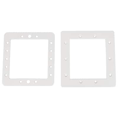 8.25" White Hydrotools Swimming Pool Skimmer Face Plate and Butterfly Gasket