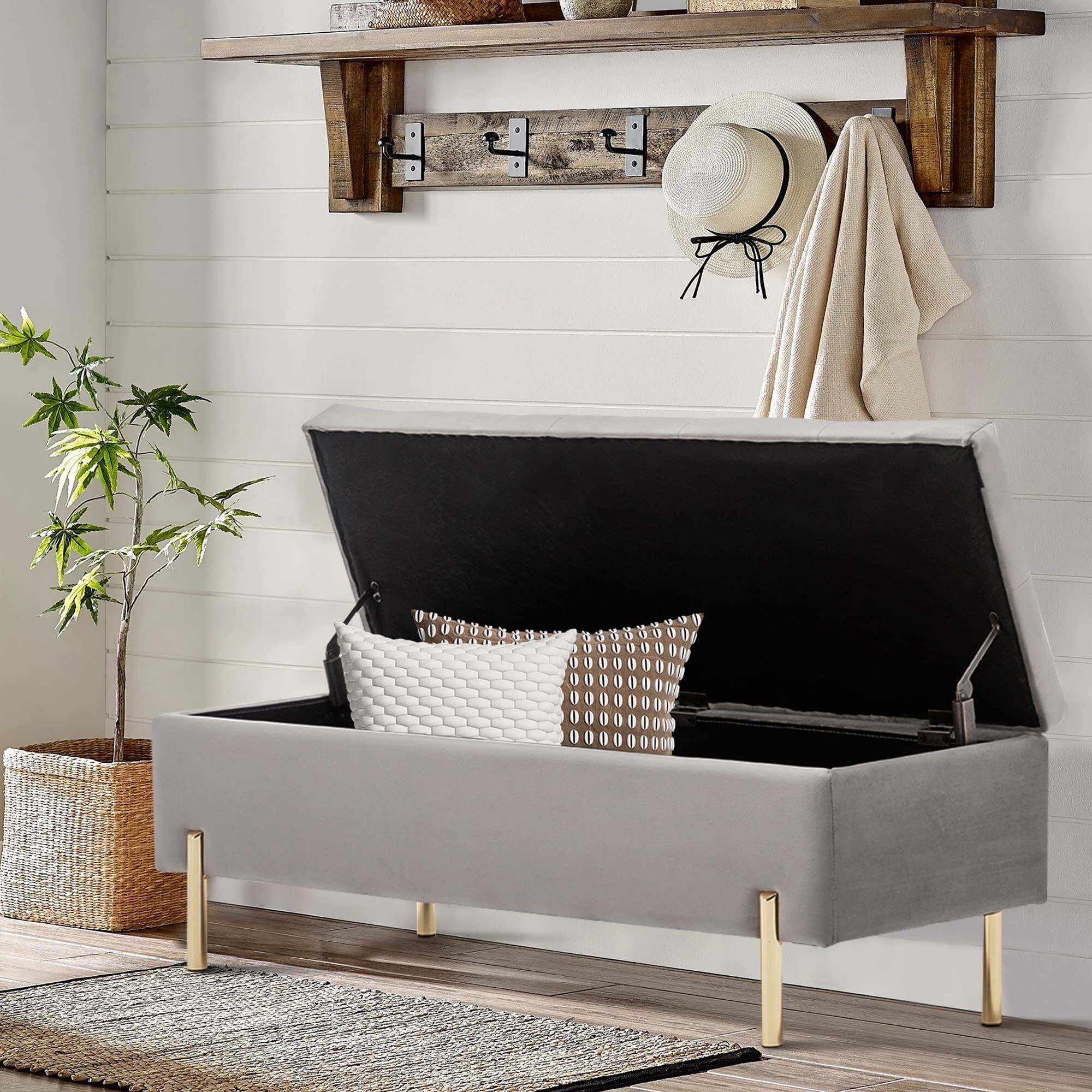 Extra large store bedroom storage bench