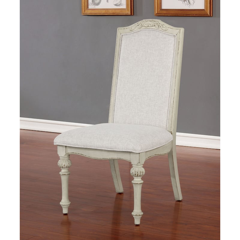 The Gray Barn Caelum Farmhouse Antique White Dining Chairs (Set of 2)