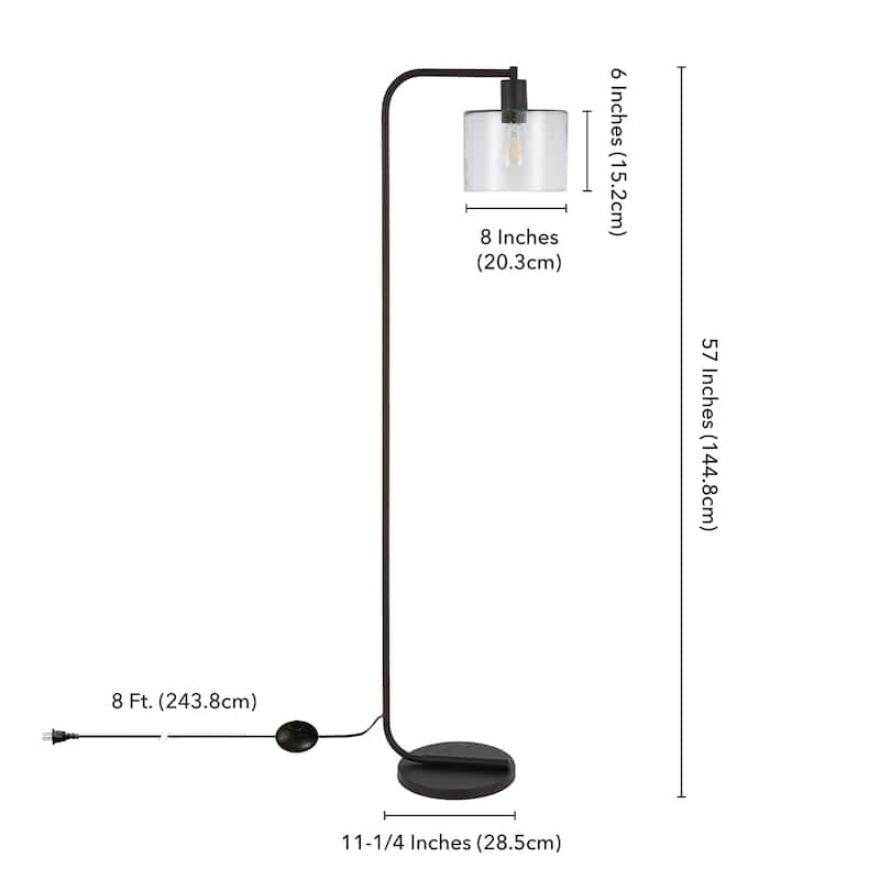Cadmus Industrial Farmhouse Metal Floor Lamp