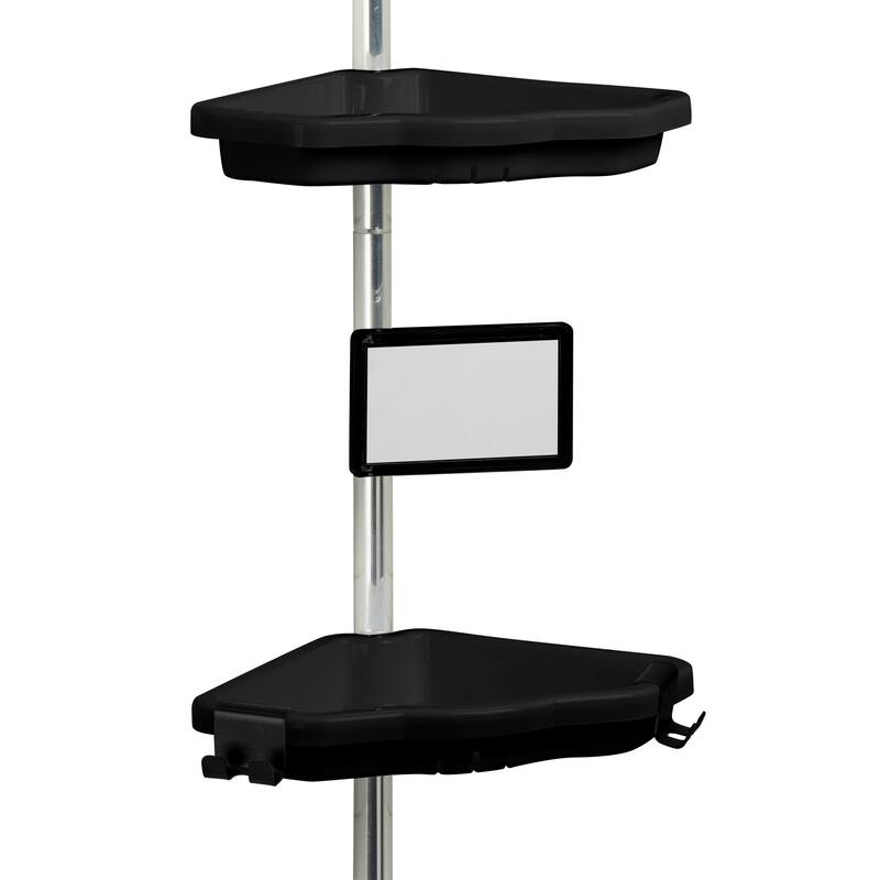 Bath Bliss 4 Tier Corner Shower Organizer in Black